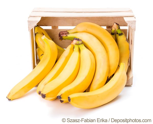 A crate of bananas